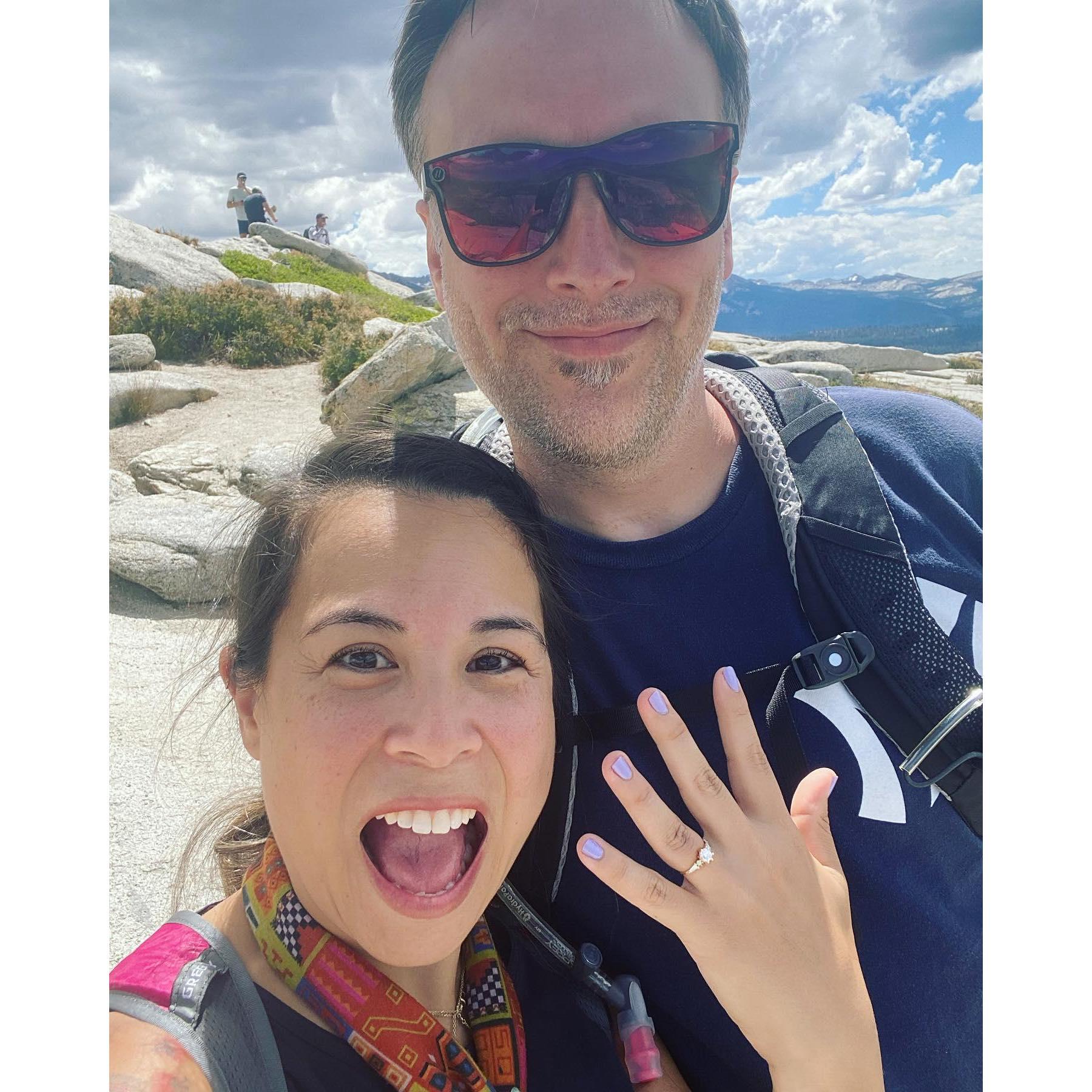 Post-proposal, Half Dome, Yosemite National Park, California, USA (08/16/2023)