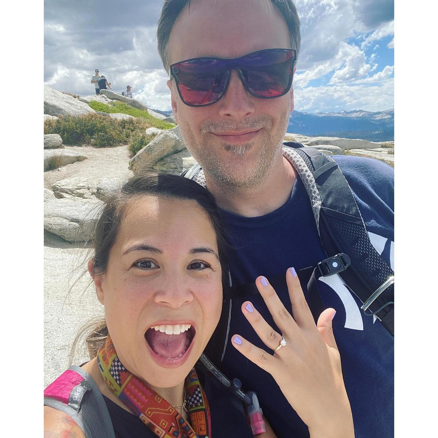 Post-proposal, Half Dome, Yosemite National Park, California, USA (08/16/2023)