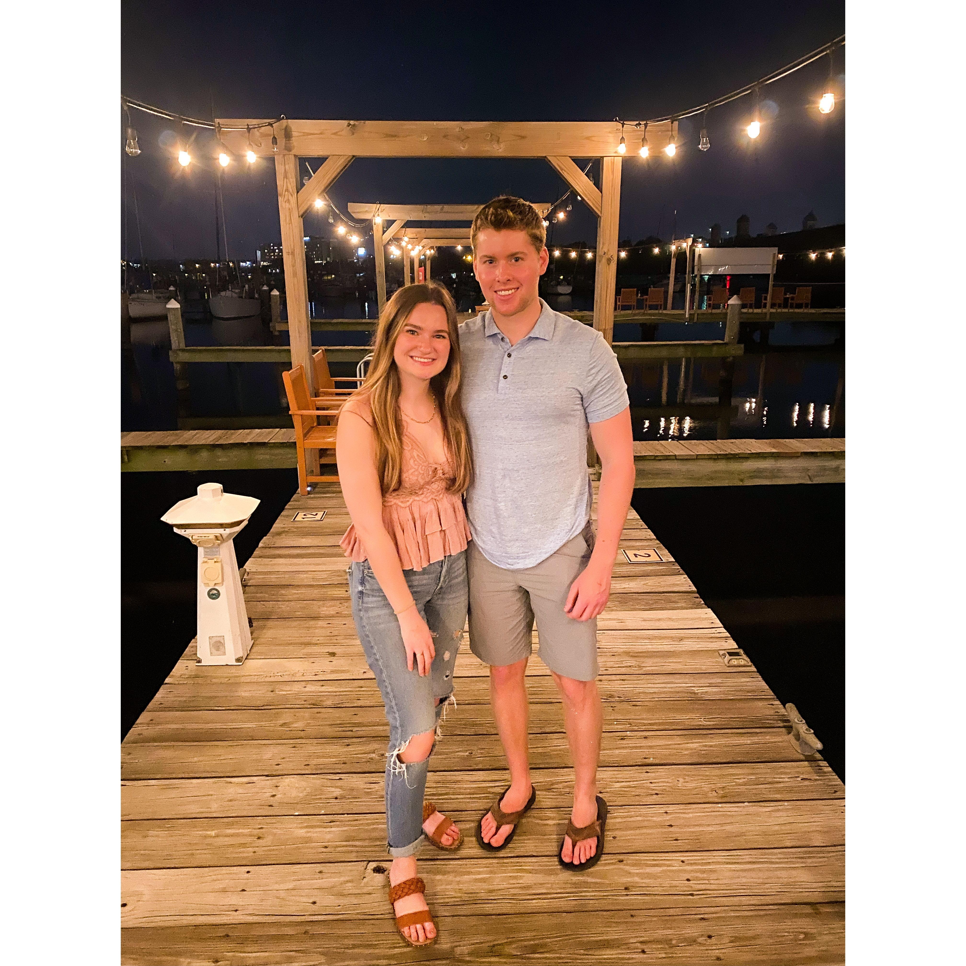 After Jake's year in Wichita, he then moved to Baltimore, MD. This photo was taken at our favorite Baltimore restaurant - Nick's Fish House!