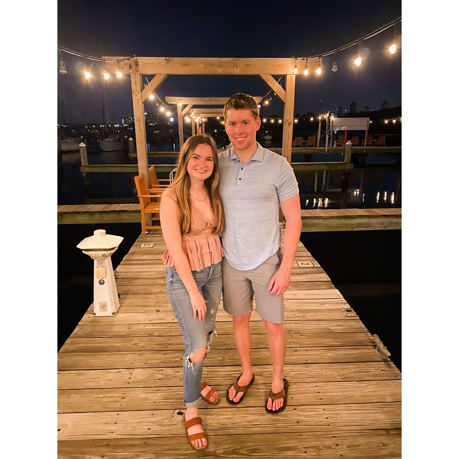 After Jake's year in Wichita, he then moved to Baltimore, MD. This photo was taken at our favorite Baltimore restaurant - Nick's Fish House!