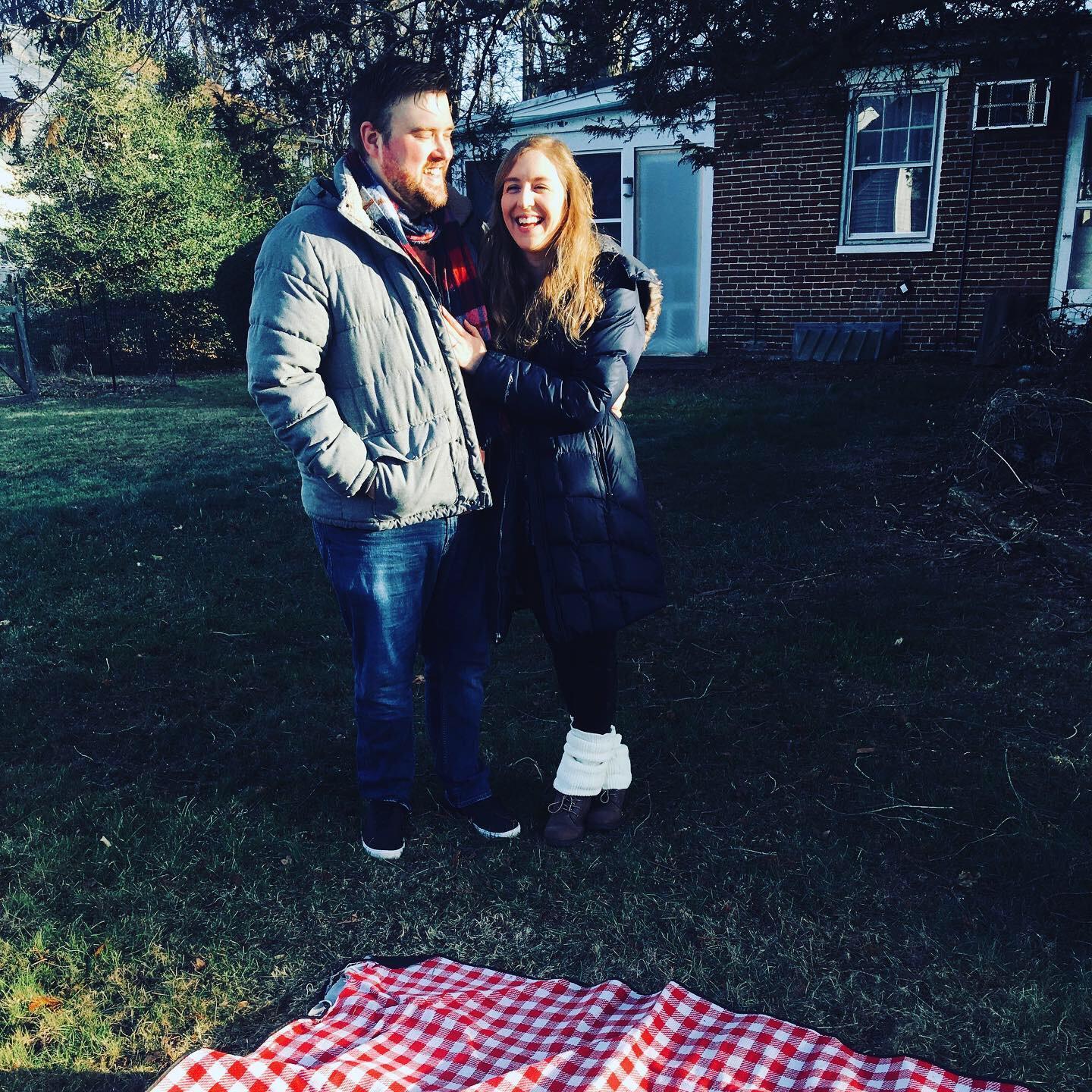 This is our, "I can't believe we're engaged!" photo :)