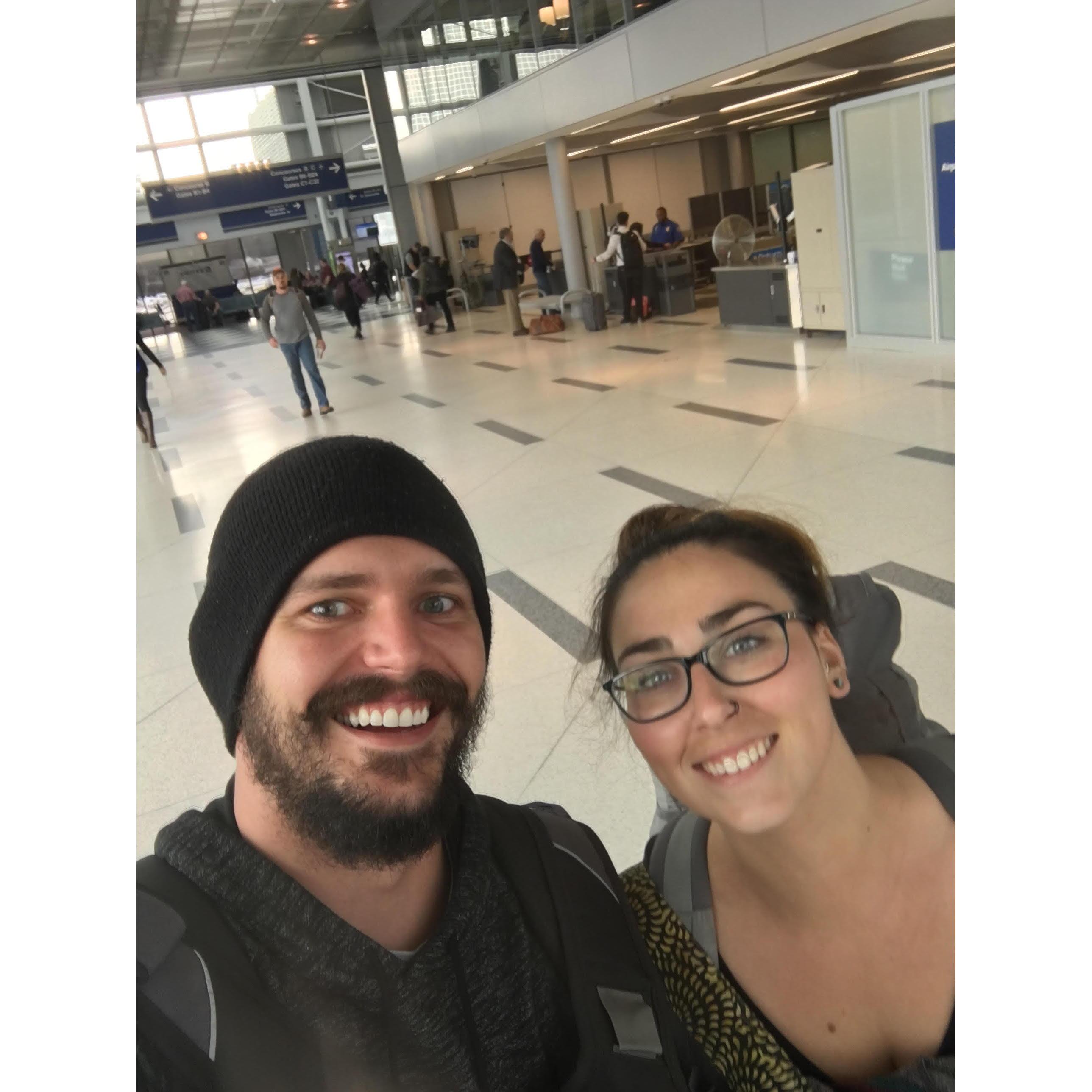 On the way to RI for the first time together!