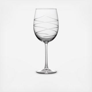 Swirl Hand-Cut Wine Glass, Set of 4