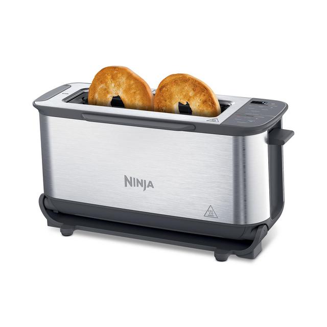 Ninja ST101 Foodi 2-in-1 Flip Toaster, 2-Slice Toaster, Compact Toaster Oven, 1500 Watts