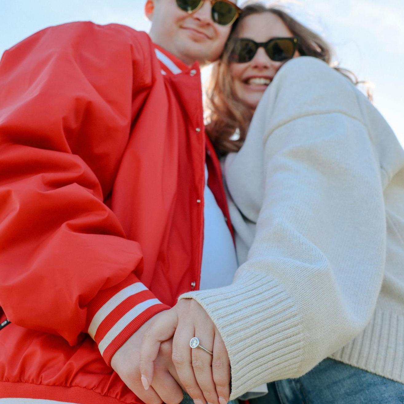 Look at that ringgg baby- Emily dropped a lot of hints.. and is obsessed with it.