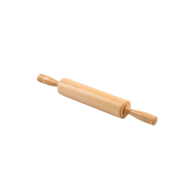 Fletchers Mill Traditional Rolling Pin, Solid Wood, Extra Long, Comfortable Handles, Well-Balanced, and Sturdy, 10"