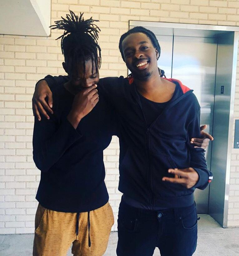 Jordan posted up with his brother Justin