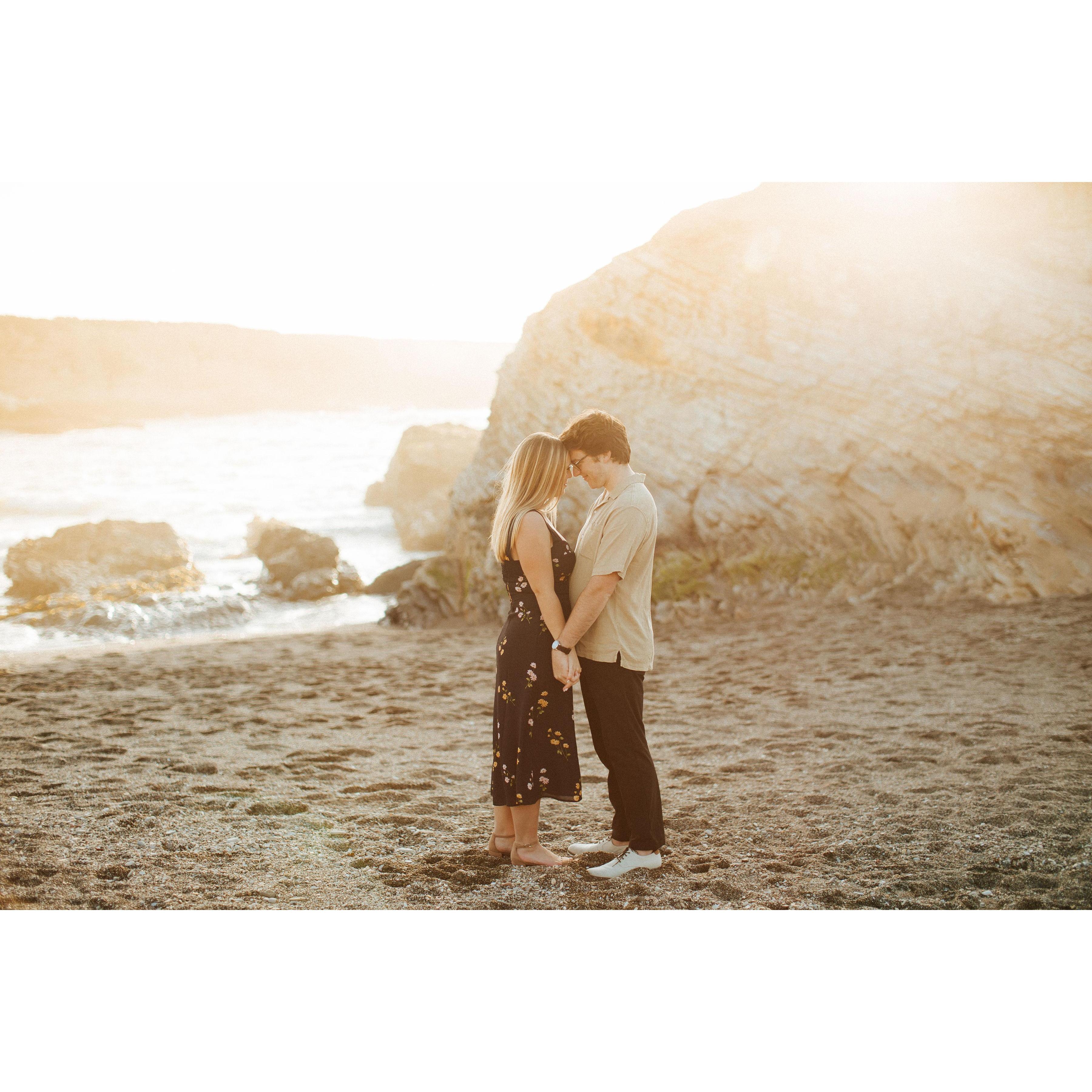 We took our engagement photos at the same place we actually got engaged at!