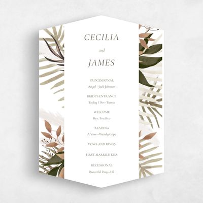 White Diamond Wedding Program - Segovia