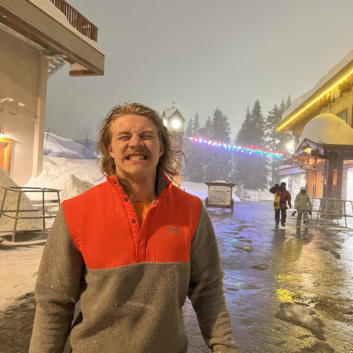 We went skiing/snowboarding together for the first time!