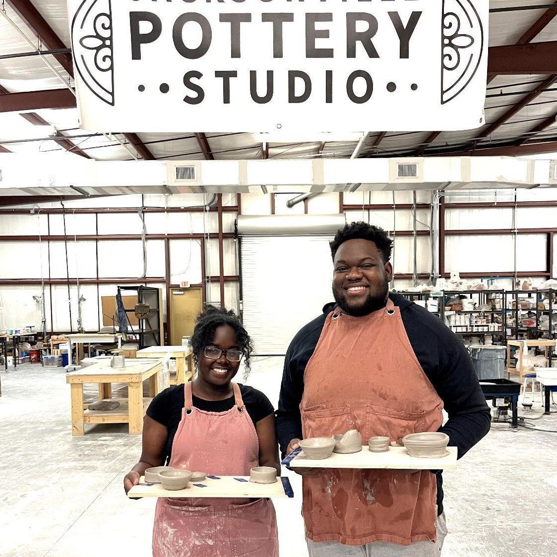 Our first pottery date!