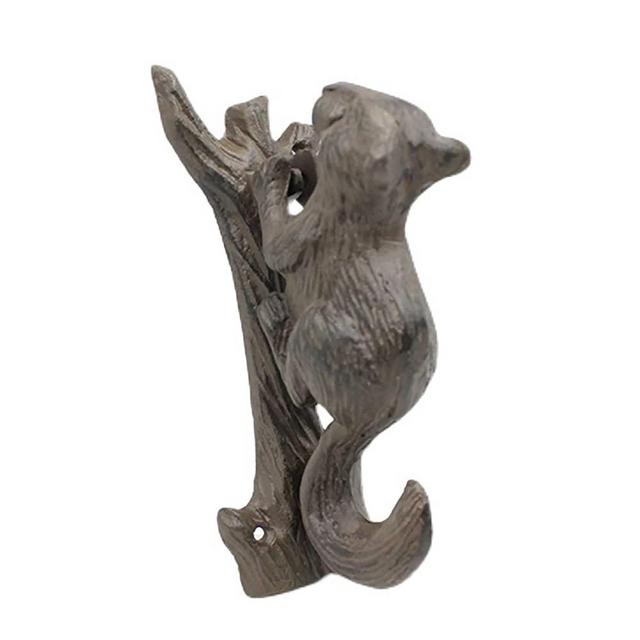 Antique Door Knocker, Squirrel Door Knockers Decorative Classic Wall Decor Gate Knocker Door Handle, Front Door/Farmhouse/Garden/Yard Novelty Cast Iron Door Knockers