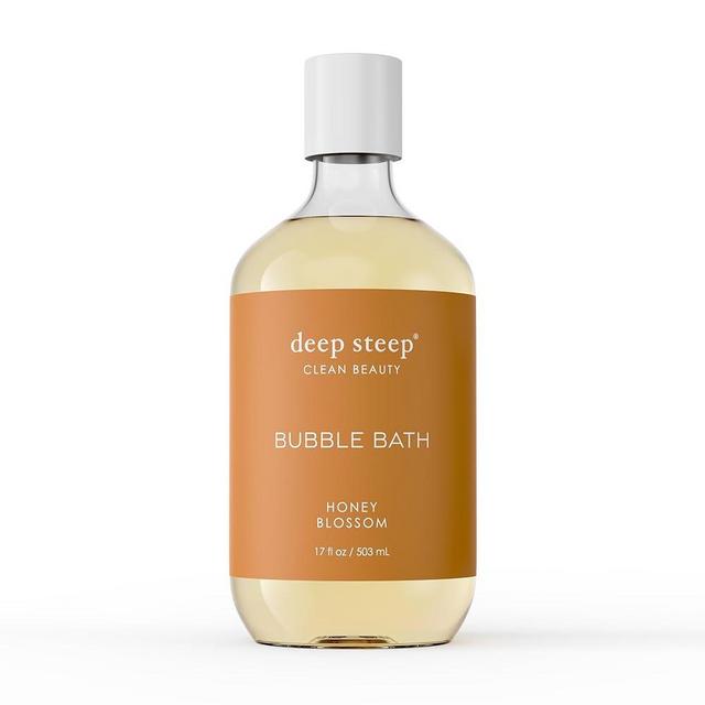 Deep Steep Bubble Bath, Honey Blossom, 17 oz – Soothing Soak with Shea Butter, Argan Oil, Aloe Vera & Coconut Oil – Vegan, Sulfate-Free, PH-Balanced Clean Beauty