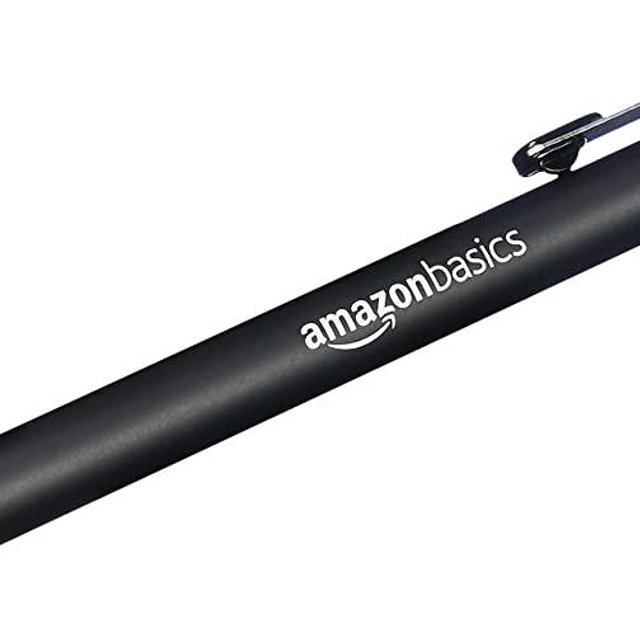 Amazon Basics Retractable Ballpoint Pen - Black - 12-Pack