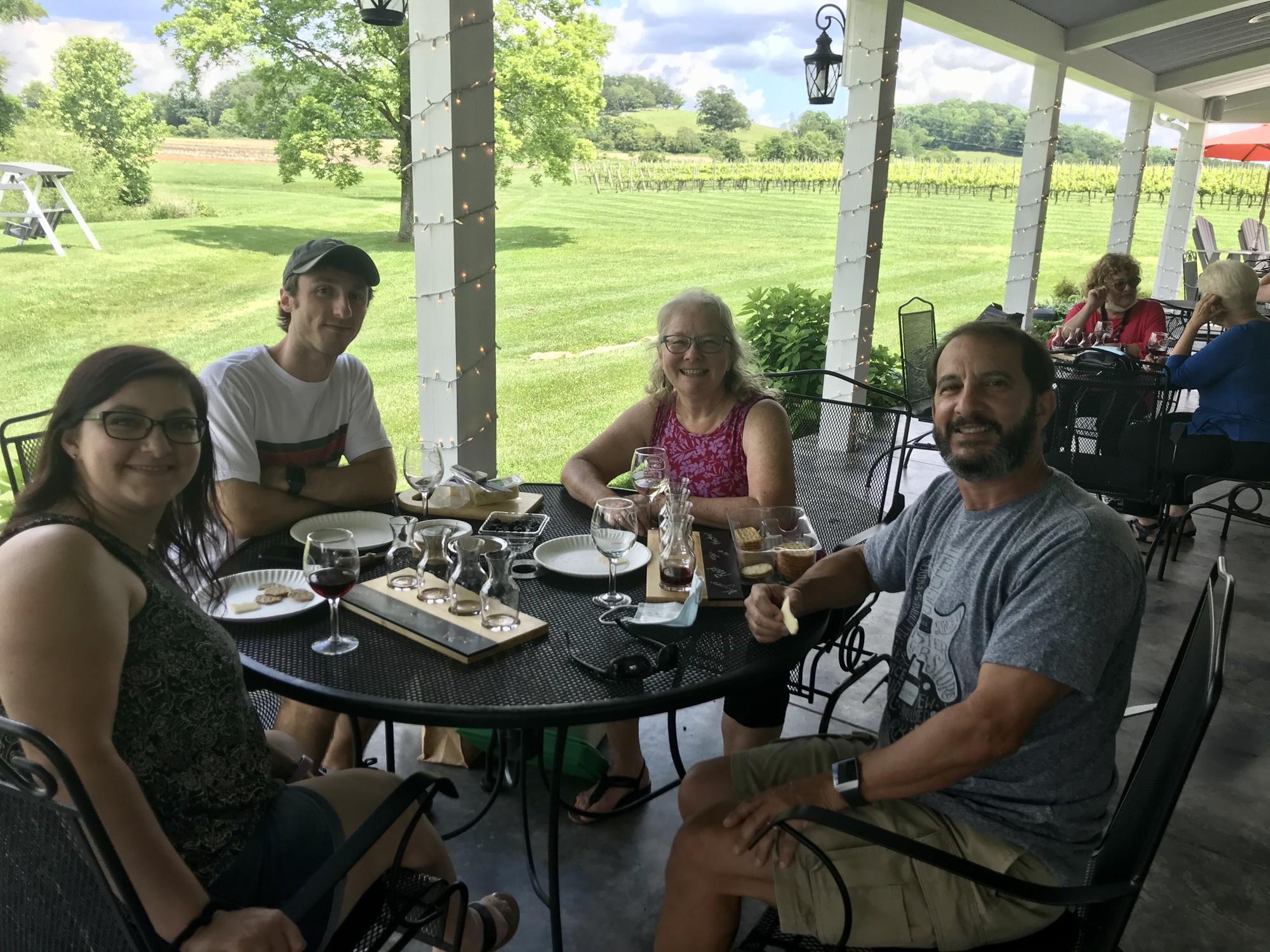 Cheers! Winery fun with Lori and Steve!
