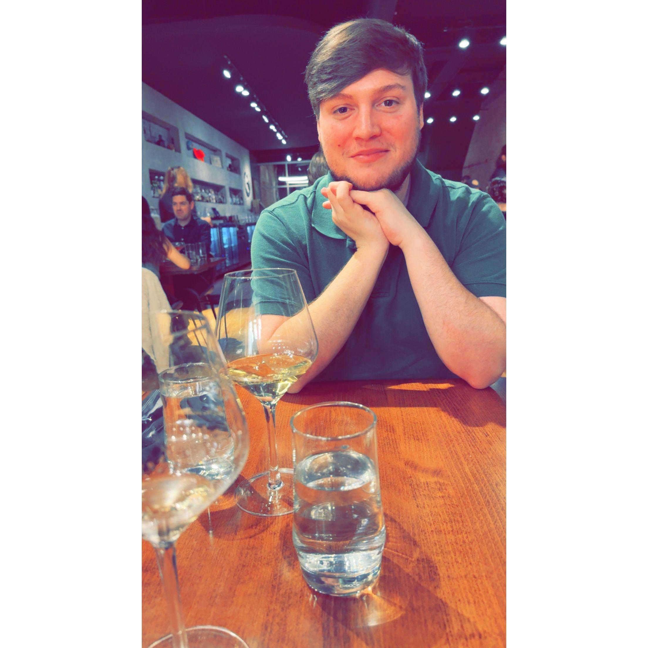 We went to a really nice restaurant in downtown Greensboro for Valentine's Day 2024! I spent WAY to much on a bottle of champagne, but it was more than worth it!