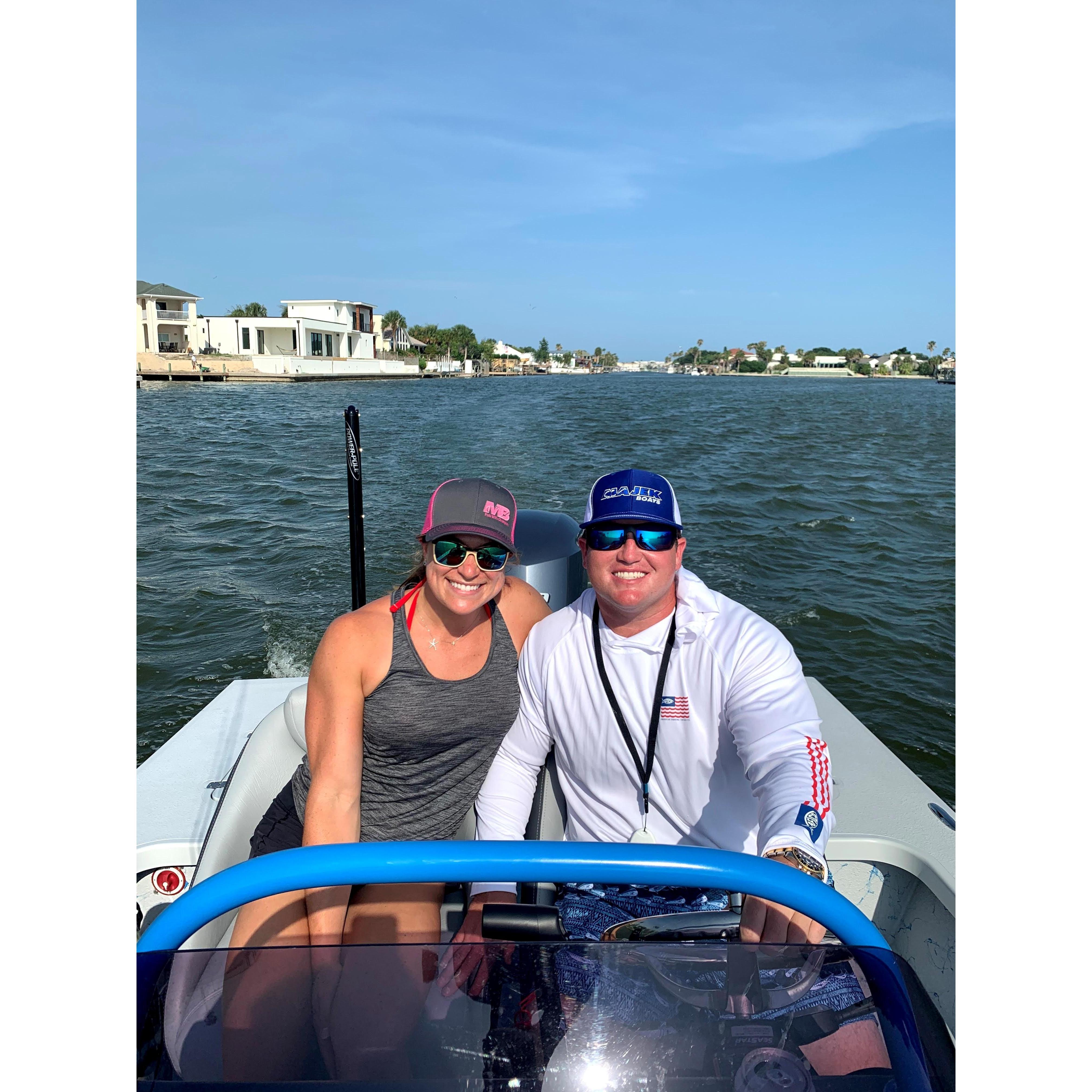 Our first cruise together on Curtis' new boat. 25' Majek Xtreme