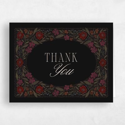 Black Wedding Thank You - Persephone Landscape