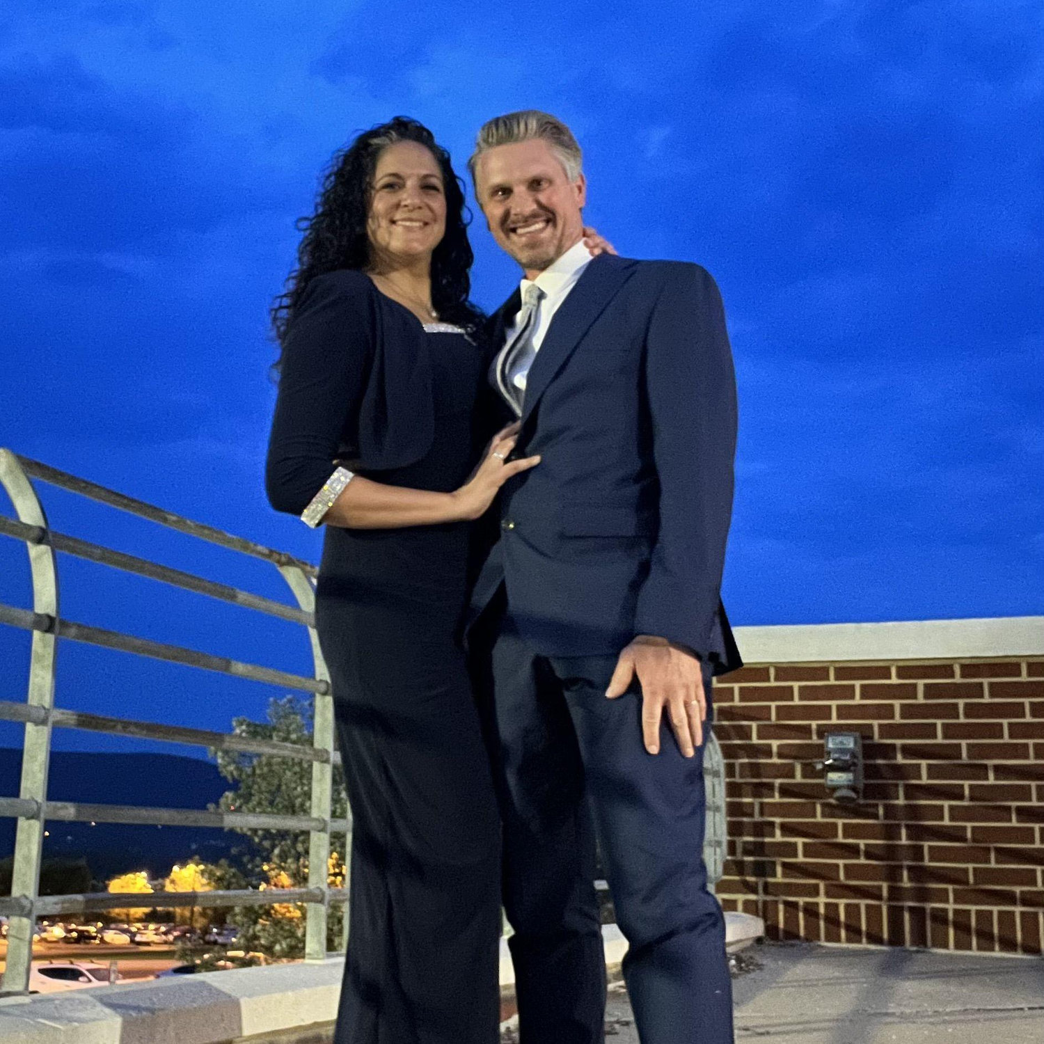 Dressed up for an event at the Bryce Jordan Center
