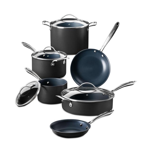 Guy Fieri's Flavortown Hard-Anodized Laser Titanium Aluminum 10-Pc. Cookware Set