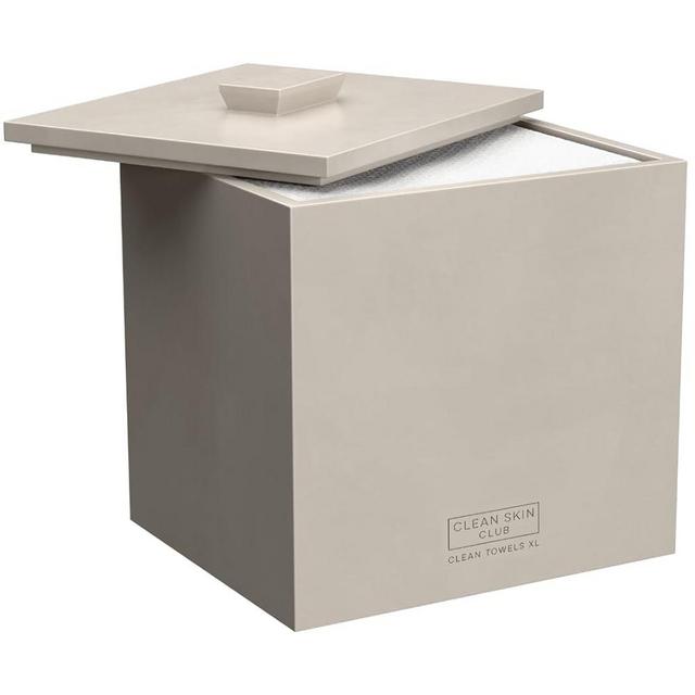 CLEAN SKIN CLUB Cement Box for 50 Disposable Clean Towels XL (Towels NOT Included), Concrete Container for Face Towelettes Bathroom Counter Storage, Stone Bin for Cleansing Facial Dry Wipes