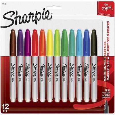 Sharpie 12pk Permanent Markers Fine Tip Multicolored