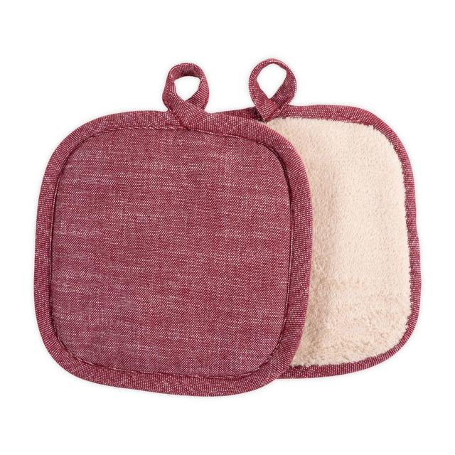 Artisanal Kitchen Supply® Pot Holders in Red (Set of 2)