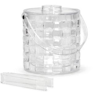 Cubed Ice Bucket with Tongs