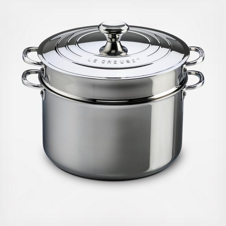 Le Creuset Tri-Ply Stainless Steel 4 Quart Saucepan with Helper Handle