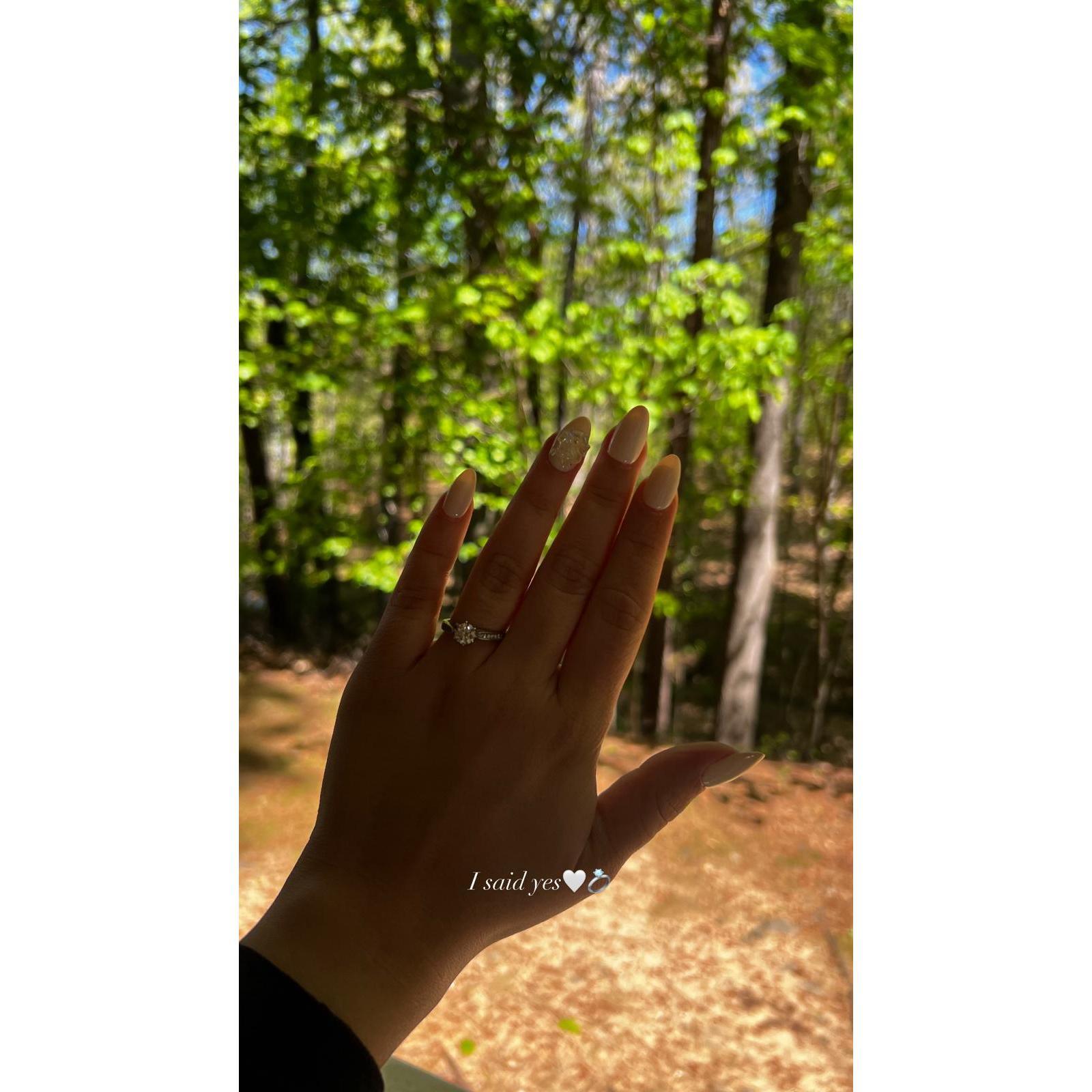 The first photo of my engagement ring