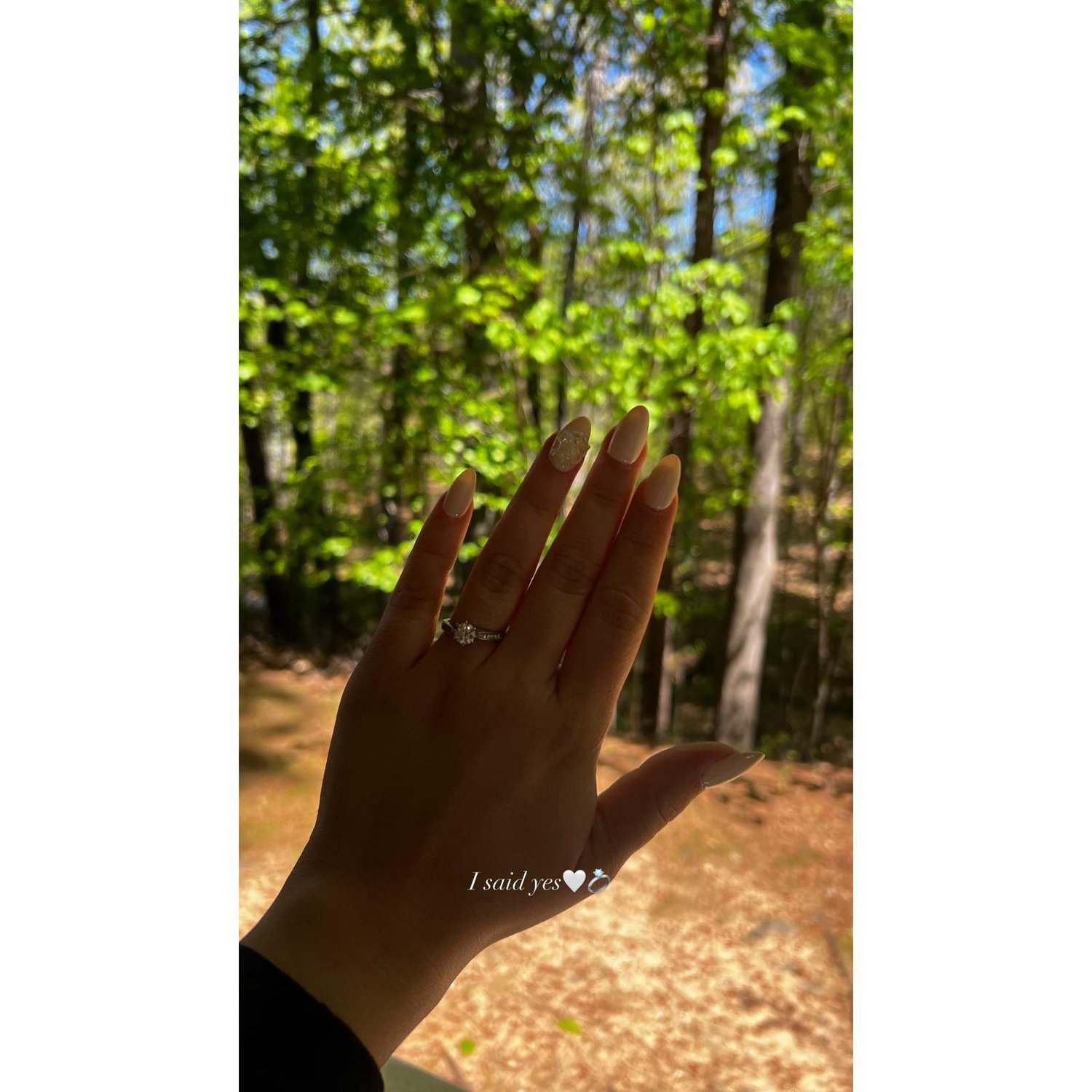 The first photo of my engagement ring