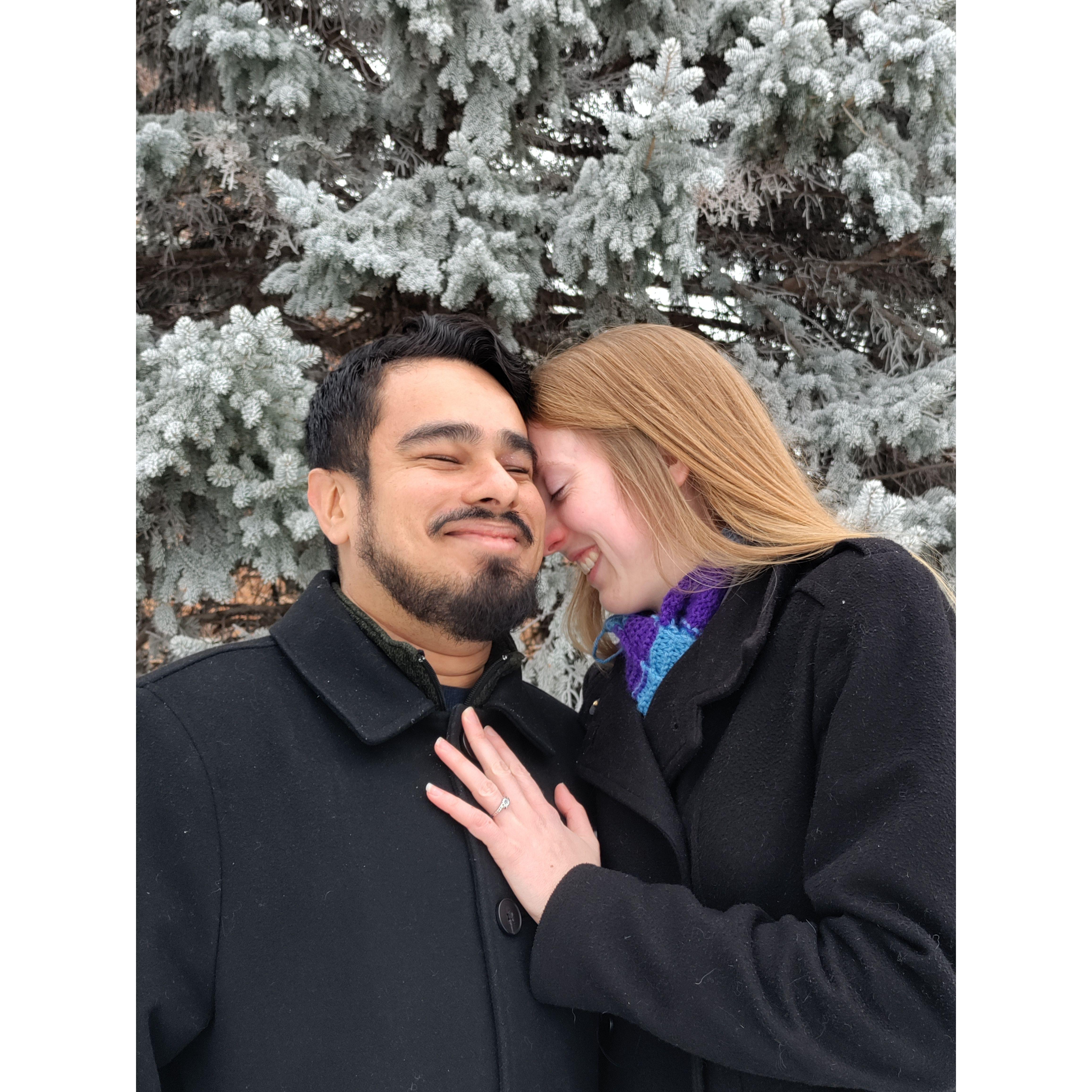 Photo Credit: Clarissa Paltz. Taken after we got engaged in December 2024 to announce our engagement