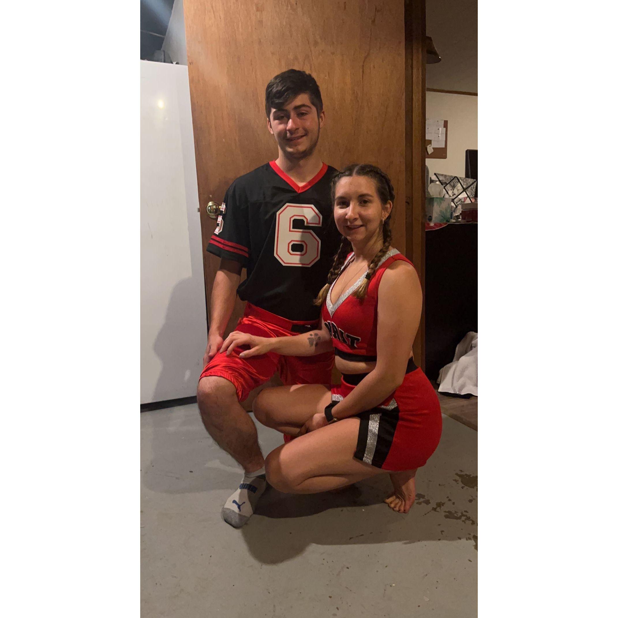 Cheerleader and Football Player (31 Oct 22)