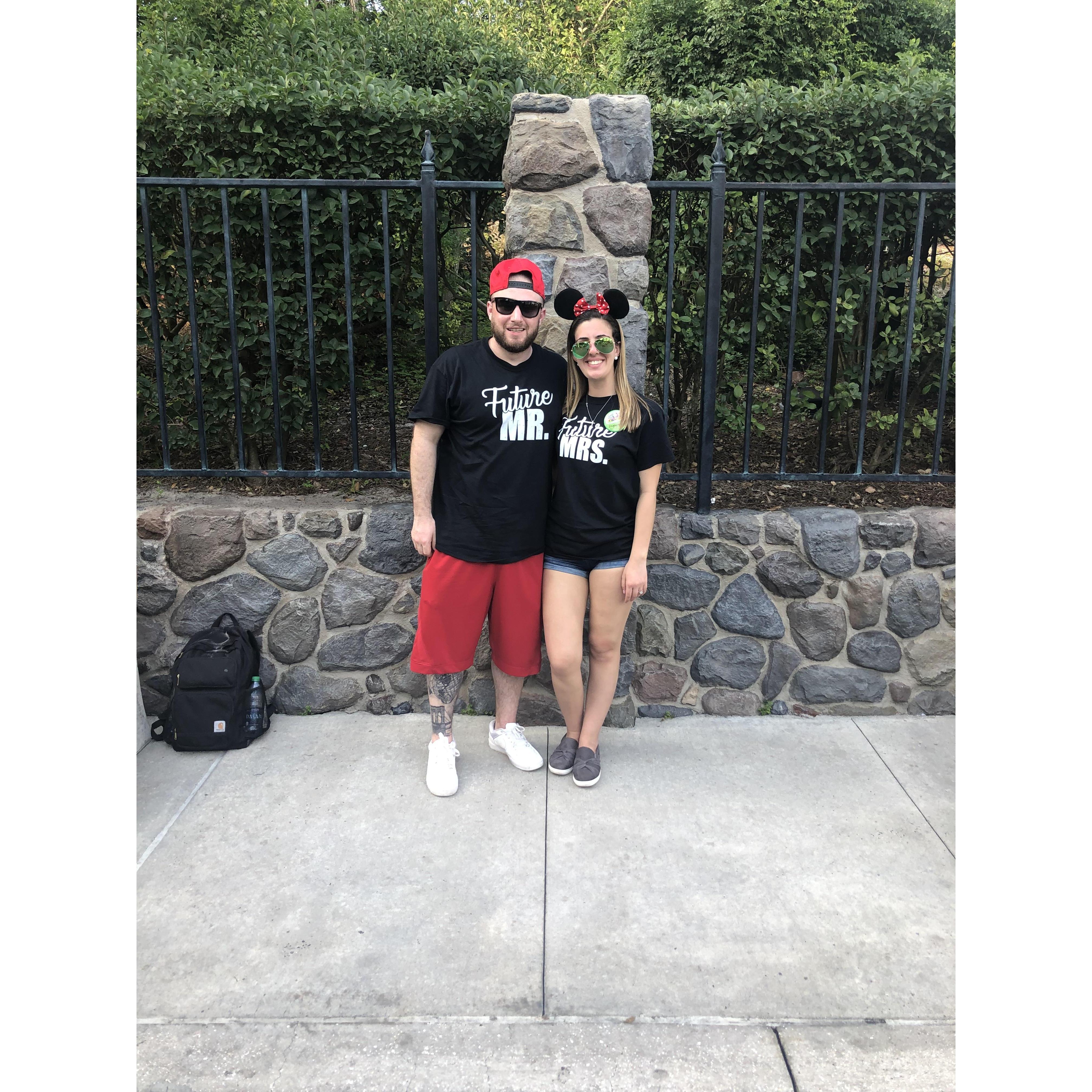 First time park hopping as the Future Mr. & Mrs. Acierno! Disney 2019