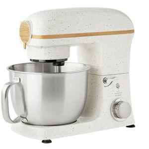 The Pioneer Woman 5 Quart 600W 6-Speed Professional Stand Mixer with Beater, Dough Hook and Whisk-Linen Speckle