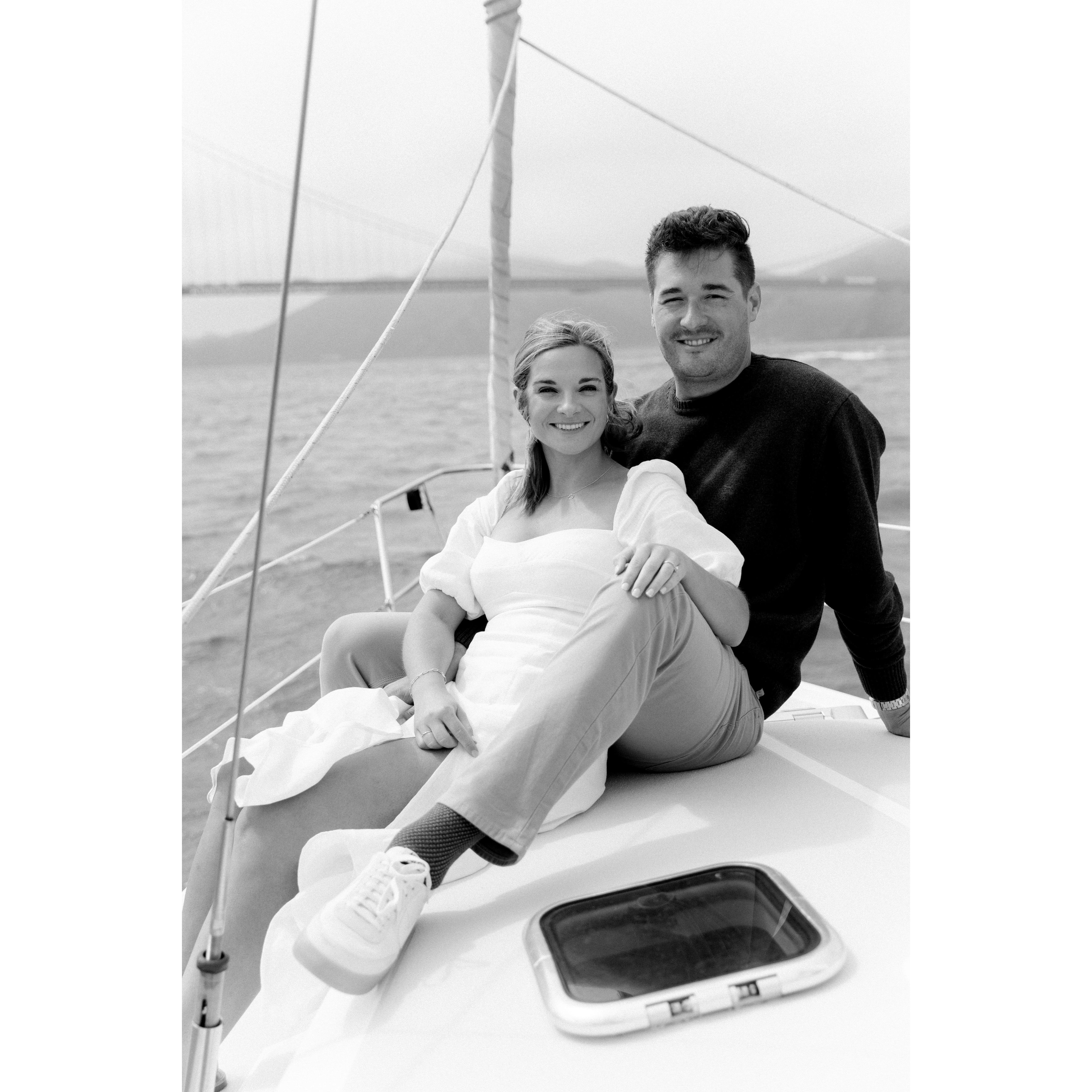 Engagement Photos - sailing the bay. (Taken: August 2021 / Photography: Mashaida)