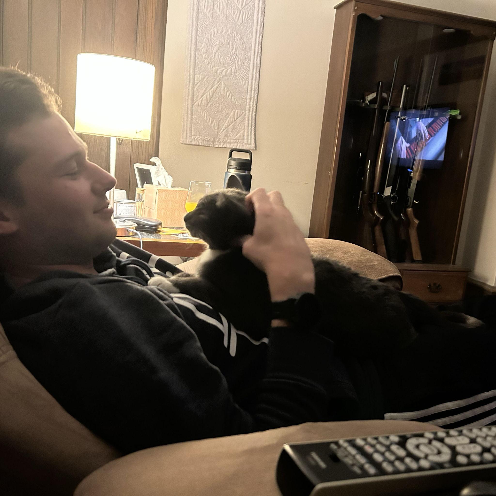 October, 2023: We adopt our loving cat, Mojito! She fit in immediately and loves cuddles and nibbling our noses!