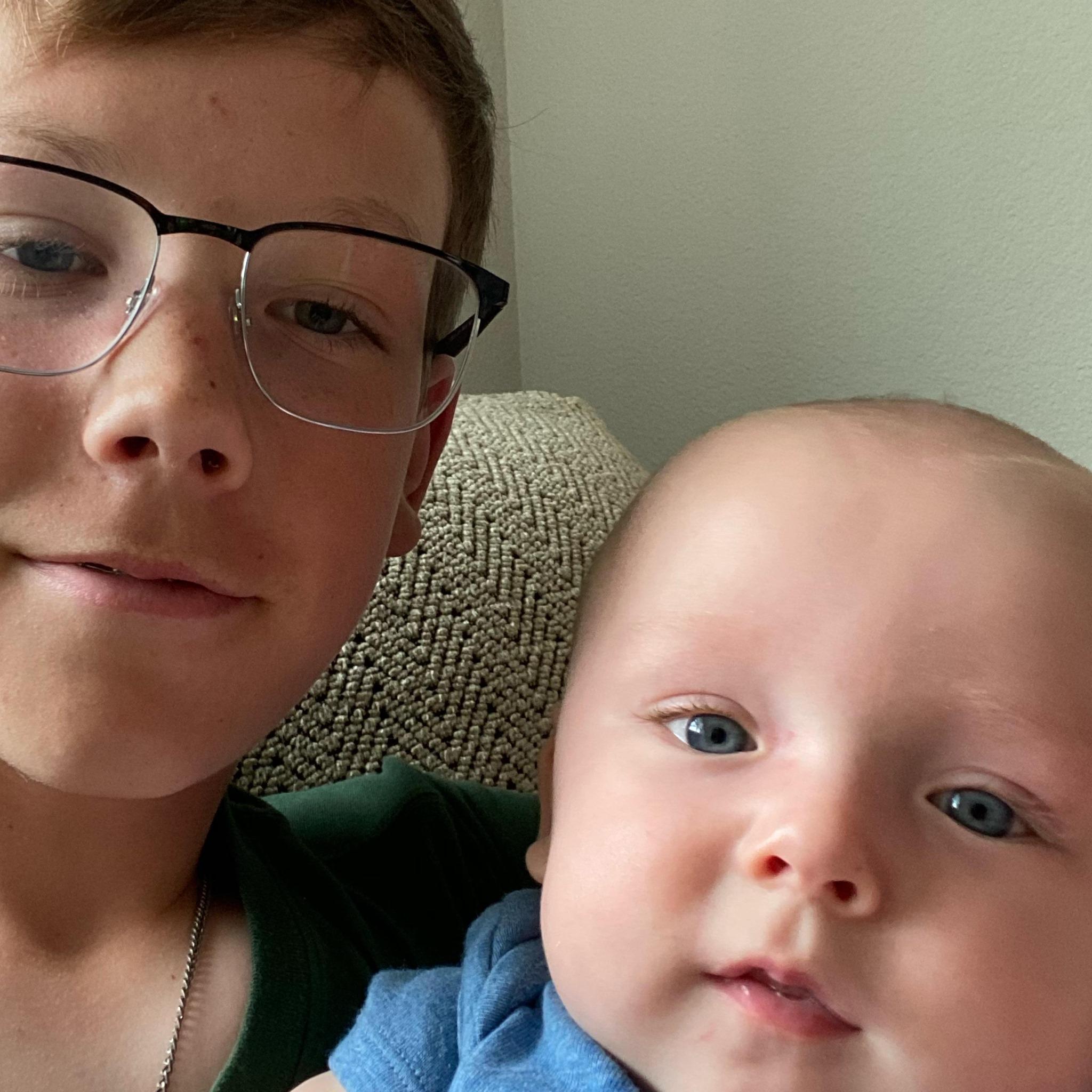 Grace's brother Luke and nephew Gus.