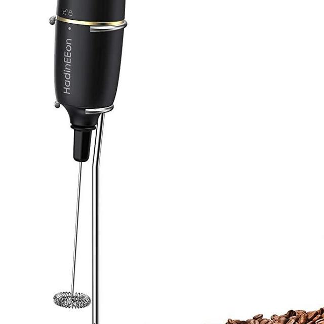 HadinEEon Milk Frother Handheld, Electric Milk Foamer for Coffee, Coffee Frother with Stainless Steel Whisk, Drink Mixer for Bulletproof Coffee, Lattes, Cappuccinno, Matcha and Hot Chocolate