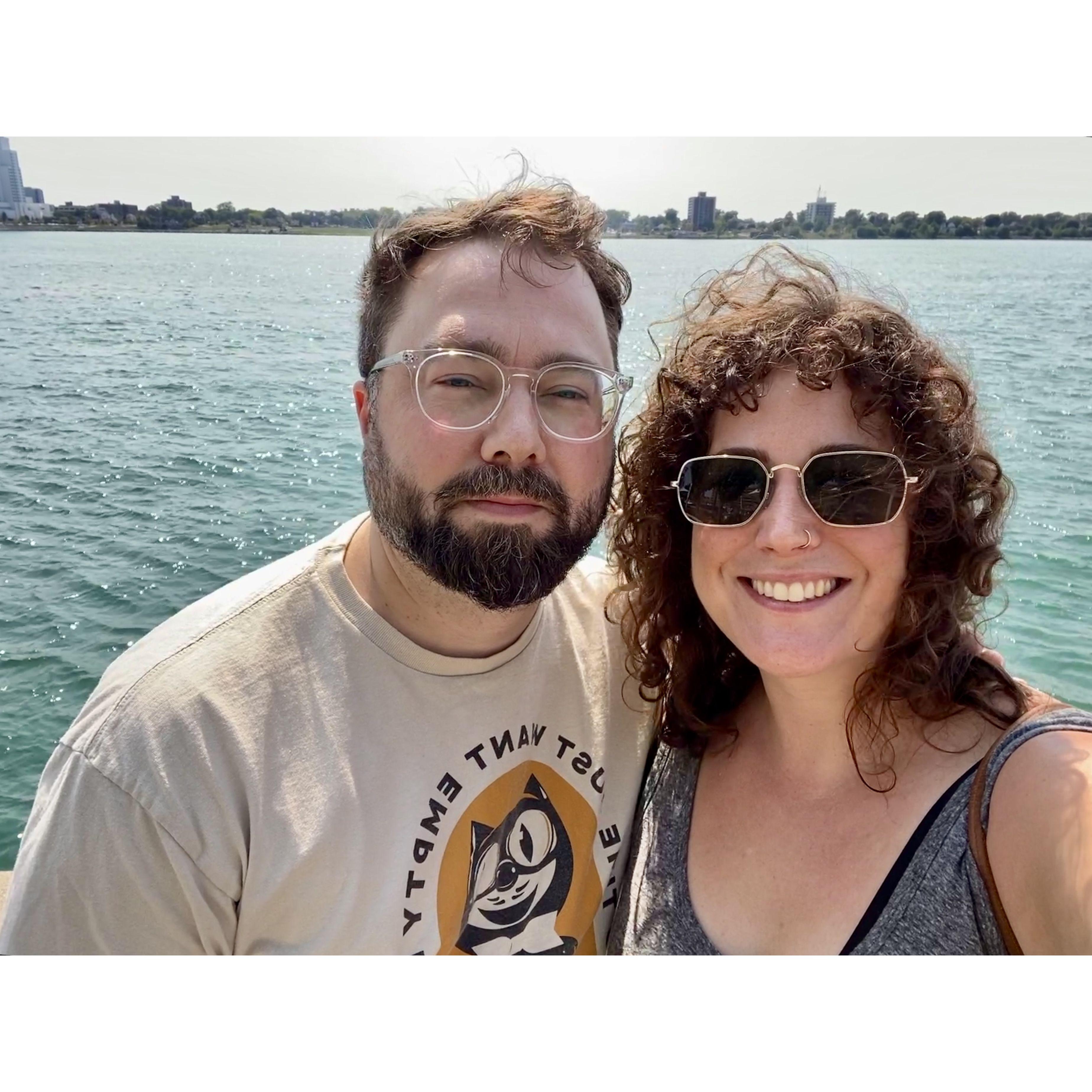 We forgot our passports, so we waved at Canada.