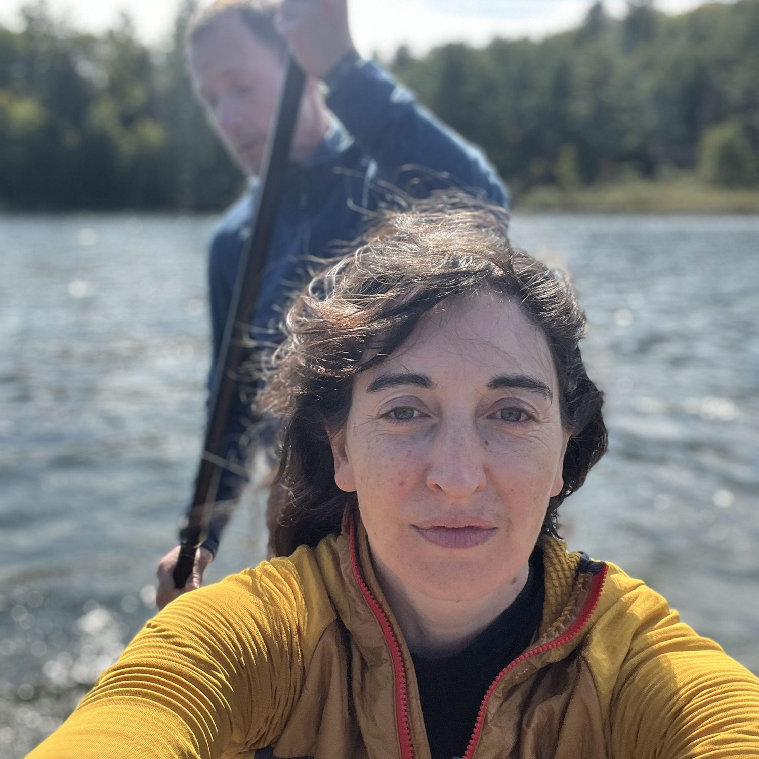 Paddleboarding for the first time together