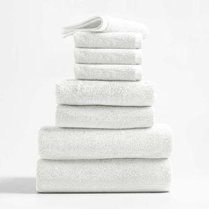 Organic Turkish Cotton White Bath Towel + Reviews | Crate & Barrel