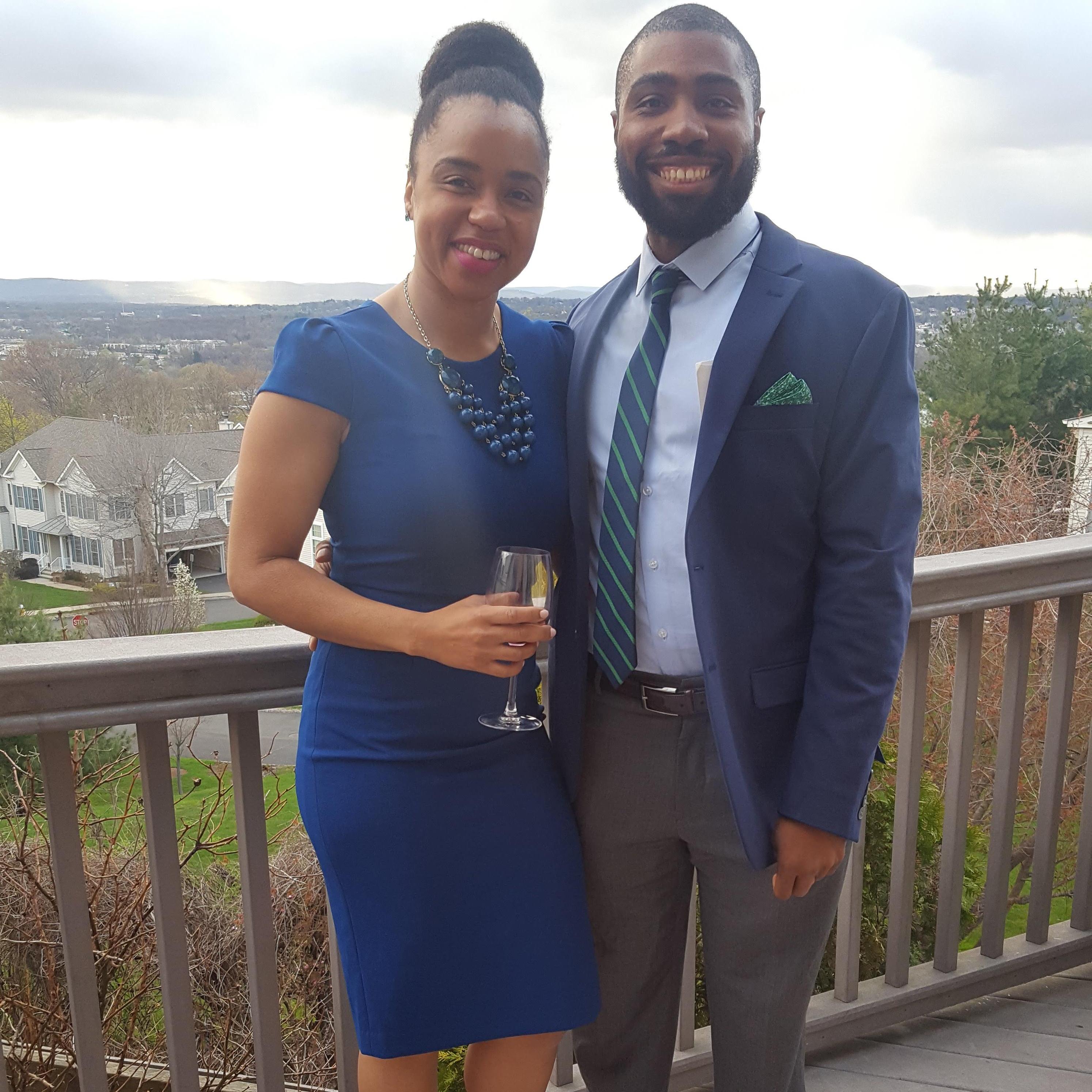 In New Jersey at Frank's coworker's wedding in spring of 2018.