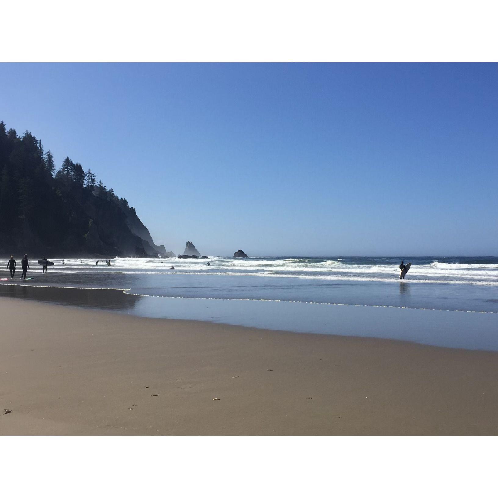 Smuggler's Cove--also known as a great surf spot. You will also find lots of tidepools an sea treasures on the beach.