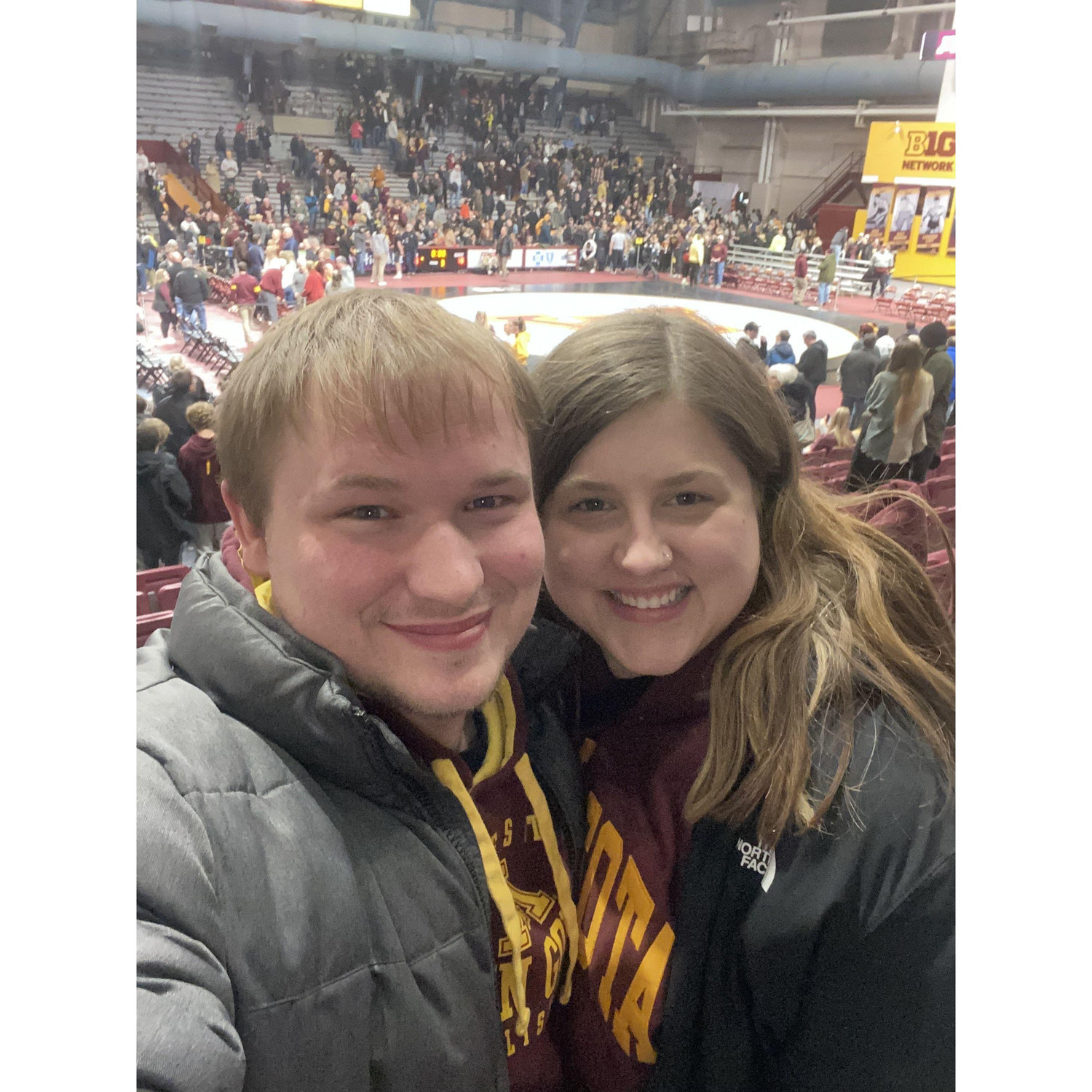 MN Gopher wrestling - We have now had season tickets for 3 years