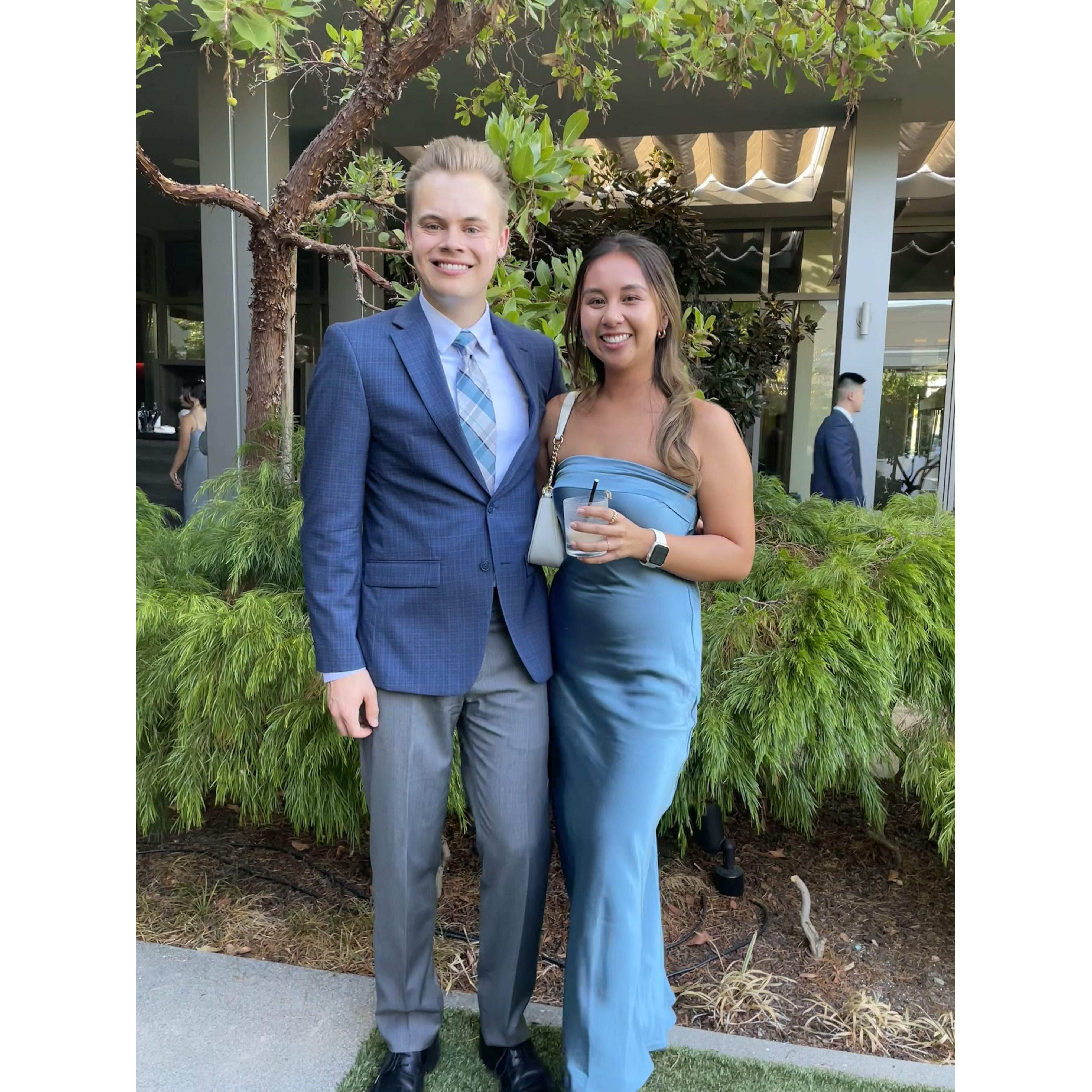 First wedding together! (Cheers to Emi and Caleb!)