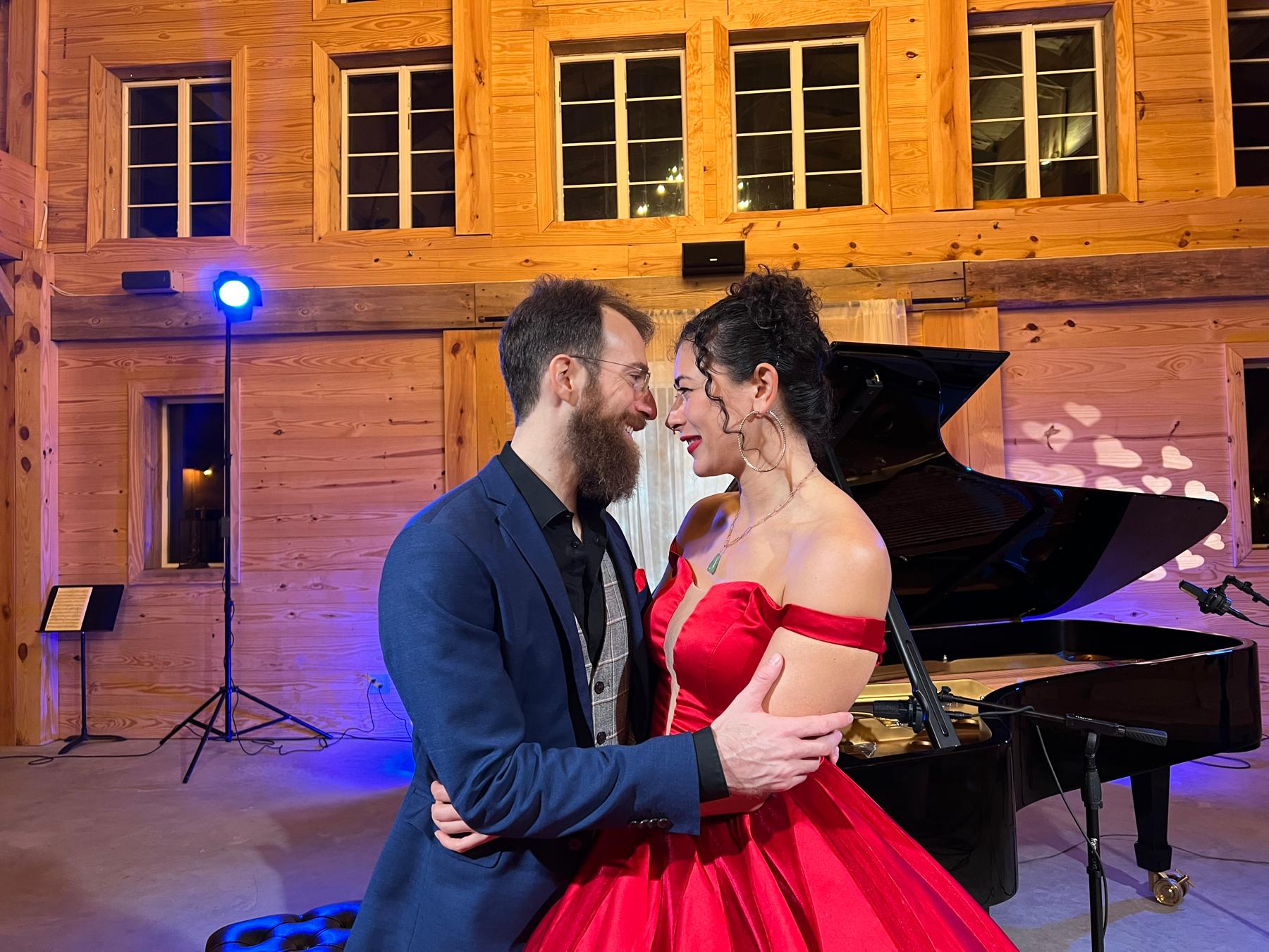After the Valentine’s Day Gala performance for Clayton Piano Festival in 2023. Wonderful evening with so many amazing people! ❤️