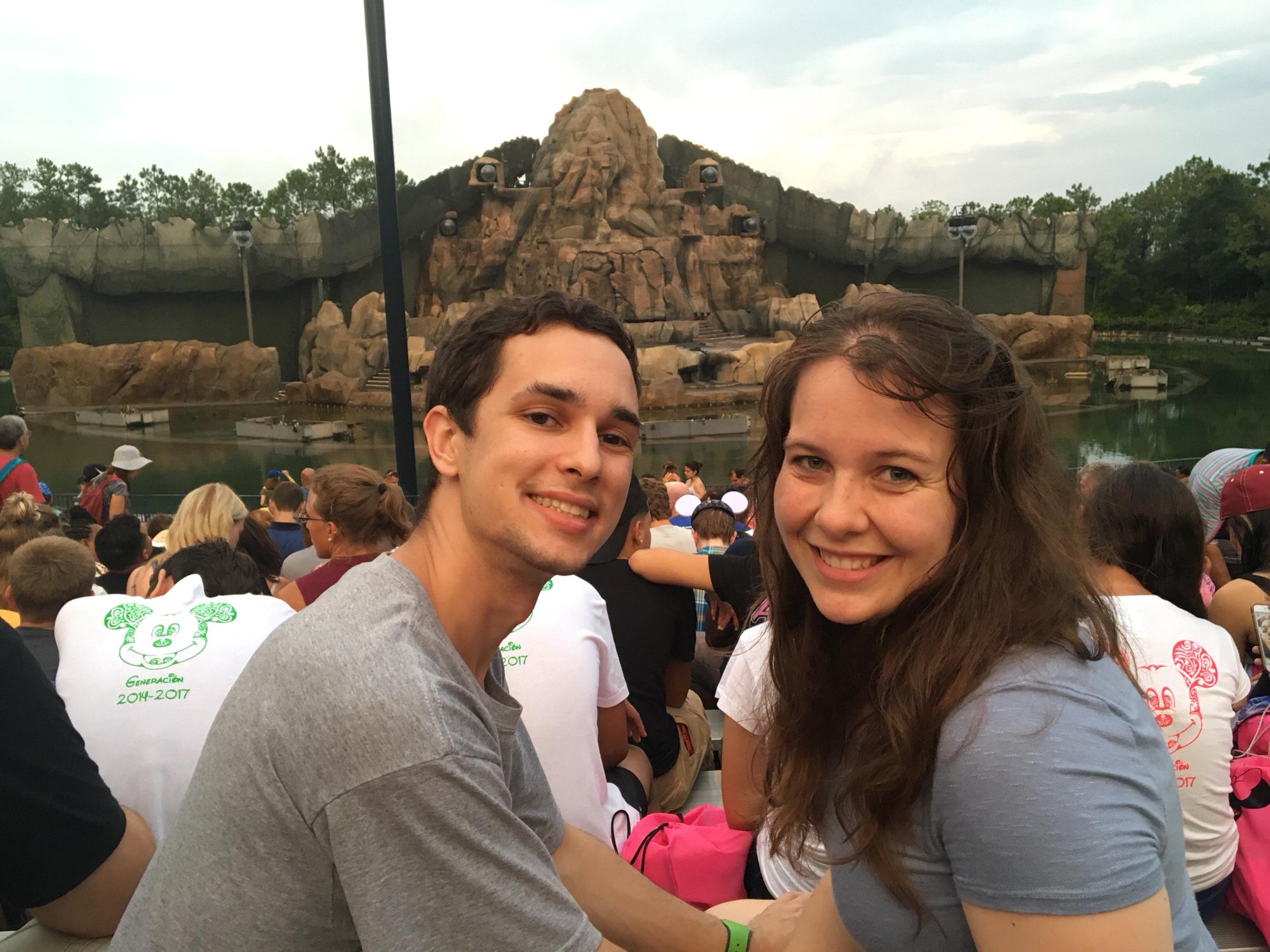 Settling in to see the show that Logan always wanted to share with her special person: Fantasmic!