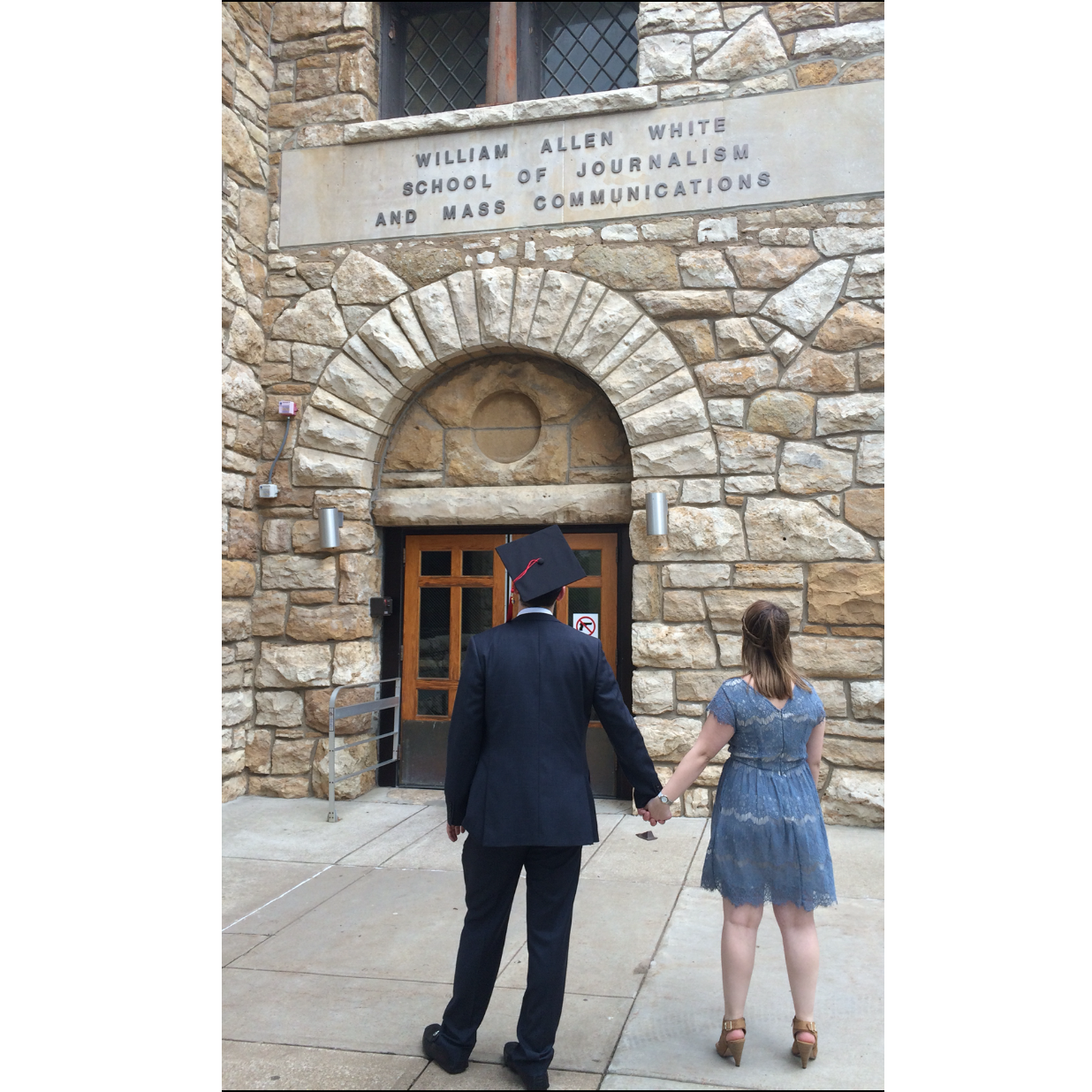 Austin's graduation from the KU William Allen White School of Journalism, May 2015.