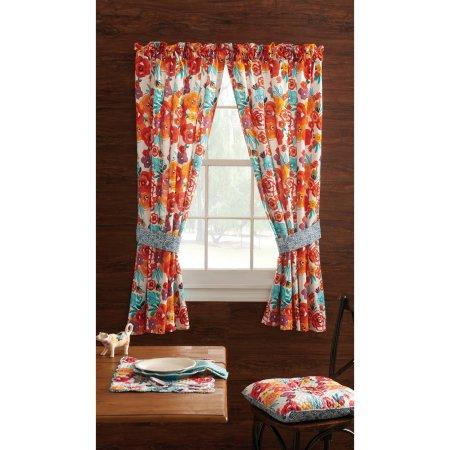 Pioneer Woman Kitchen Curtain and Valance 2pc Set, Flea Market